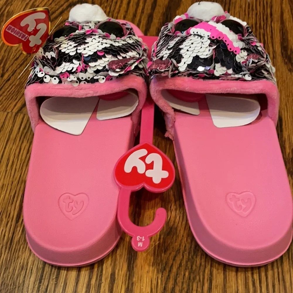 NWT Ty Beanie Boo Zebra backpack & matching slides